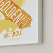 "The Golden State" - Art Print in Citrus by Jessie Steury - Frame Close-up