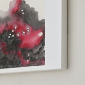 "Capricorn Constellation" - Art Print in Ruby Red by Emily Magone - Frame Close-up
