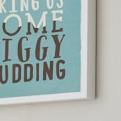 "Figgy Pudding" - Art Print in leaf by Rebecca Bowen - Frame Close-up