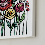 "Lisboa Floral" - Art Print in Garden Party by Gill Eggleston - Frame Close-up