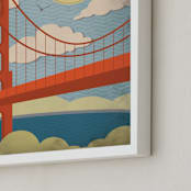 "San Francisco" - Art Print in Vintage by Rochelle Renee - Frame Close-up