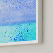 "Sea Splash" - Art Print in Periwinkle by Monica Janes Fine Art - Frame Close-up