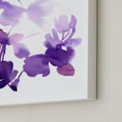 "flora II" - Art Print in lavender purple by kim stewart - Frame Close-up