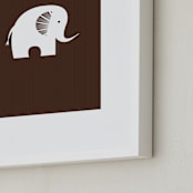 "Sophisticated Elephant" - Art Print in Chocolate by three percent milk - Frame Close-up