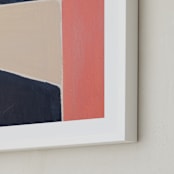 "Coral Combination" - Art Print in Cool Coral by Colleen Ehrlich - Frame Close-up