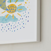 "Twinkle Sky Collage" - Art Print in Sky by Ariel Rutland - Frame Close-up