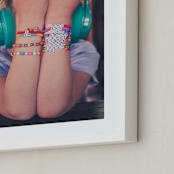 "I am Me" - Art Print in aqua by Kate Dailey - Frame Close-up