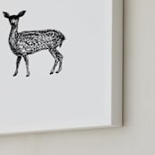"Biche " - Art Print in Black by IMG_101 - Frame Close-up