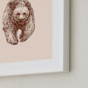 "the Bear" - Art Print in vintage by IMG_101 - Frame Close-up