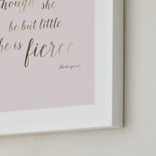 "Though She Be But Little" - Art Print in Blush by Melinda Denison - Frame Close-up