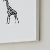 "Girafe" - Art Print in Black by IMG_101 - Frame Close-up