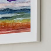 "Rainbow Mountain I" - Art Print in Violet by Lara Eckerman - Frame Close-up