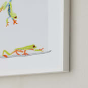 "Where are you going" - Art Print in kermit by Deborah Chou - Frame Close-up