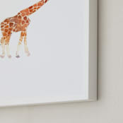 "Giraffe Watercolor" - Art Print in Tan by Haley Mistler - Frame Close-up