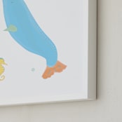 "Narwhal Art" - Art Print in Multi Colored by Rebecca Marchese - Frame Close-up