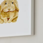 "The Velveteen Rabbit" - Art Print in Velvet Brown by Lizzie Bowman - Frame Close-up