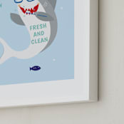 "Baby Great White Shark " - Art Print in sea shark by Rebecca Marchese - Frame Close-up