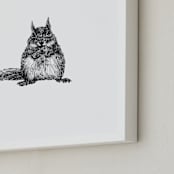 "écureuil" - Art Print in Black by IMG_101 - Frame Close-up