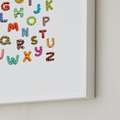"Lovely ABC" - Art Print in white by Alexandra Dzh - Frame Close-up