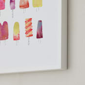 "Popsicle" - Art Print in Berry by Kelly Ventura - Frame Close-up