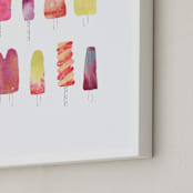"Popsicle" - Art Print in Berry by Kelly Ventura - Frame Close-up