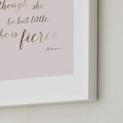 "Though She Be But Little" - Art Print in Blush by Melinda Denison - Frame Close-up