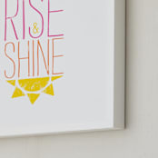 "Good Morning Sunshine" - Art Print in Sunshine by Christina Novak - Frame Close-up