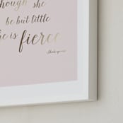 "Though She Be But Little" - Art Print in Blush by Melinda Denison - Frame Close-up