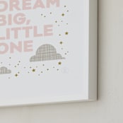 "Dream Big, Little One" - Art Print in Blush Pink by Maddy Hague - Frame Close-up