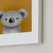 "Little Koala " - Art Print in Saffron by Farinaz Vaseghi - Frame Close-up