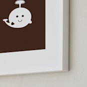 "Sophisticated Whale" - Art Print in Chocolate by three percent milk - Frame Close-up