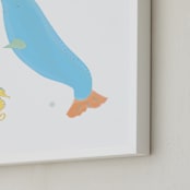 "Narwhal Art" - Art Print in Multi Colored by Rebecca Marchese - Frame Close-up