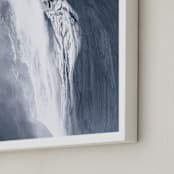"Yosemite Mist I" - Art Print in Stonewashed Denim by Courtney Crane - Frame Close-up