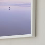 "Surf till Dusk" - Art Print in Lavender by Mike Sunu - Frame Close-up