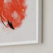 "American Flamingo" - Art Print in Flamingo Pink by Christa Kimble - Frame Close-up