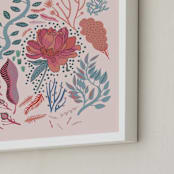 "Scandinavian roses" - Art Print in soft rose by Nina Leth - Frame Close-up