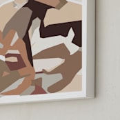 "Jagged Peak" - Art Print in Champagne Blush by Tanya Lee Design - Frame Close-up