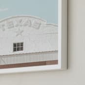 "Texas Sky" - Art Print in Sky blue by Heather Loriece - Frame Close-up