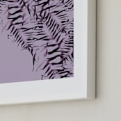 "Fern Cascade" - Art Print in Lavender by Kathleen Ney - Frame Close-up