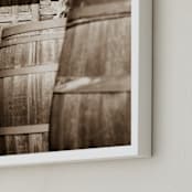 "Tasting Room" - Art Print in Warm Sepia by Shannon Howard - Frame Close-up