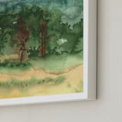"September Trees Donegal Ireland" - Art Print in Forest Green by Eva Marion - Frame Close-up