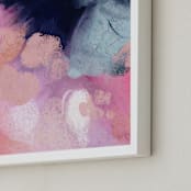 "City Blooms" - Art Print in Pop of Pink by Britt Mills - Frame Close-up