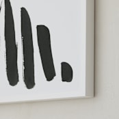 "Practice" - Art Print in Charcoal by Stephanie Nowotarski - Frame Close-up