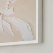 "Her Falling Petals" - Art Print in Cream by Sarah Lund - Frame Close-up
