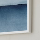 "Lake Superior Horizon" - Art Print in indigo blue by Renee Anne Bouffard-McManus - Frame Close-up