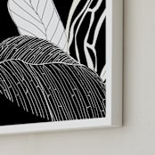 "Positive Petal" - Art Print in Black by Maggie Ramirez Burns - Frame Close-up