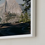 "Half Dome Framed" - Art Print in Sky Blue by Christian Florin - Frame Close-up