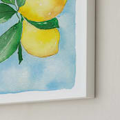 "The Lemons" - Art Print in Lemon Yellow by Kelsey McNatt - Frame Close-up