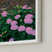 "Dream Garden" - Art Print in Sunset by Justine Elliott - Frame Close-up