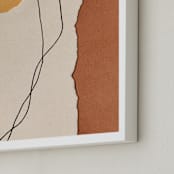 "Free Flow" - Art Print in Marigold by Katy Shen - Frame Close-up